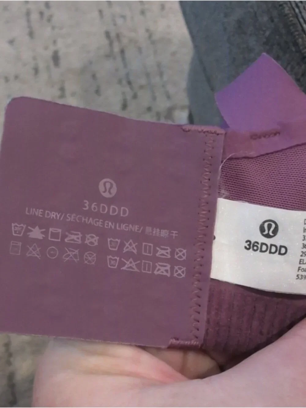 Lululemon Air Support Bra Purple 36DDD